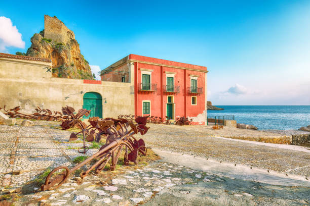 Gorgeous scene of Tonnara di Scopello. Popular travel destination on Mediterranean sea. Location: Scopello, Province of Trapani, Sicily, Italy, Europe