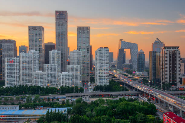 istock Beijing, China CBD Skyline at Sunset 1424650775