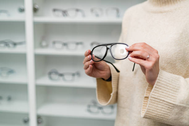 istock Eyewear corrective eyesight accessory. Fashionable optical spectacles. 1424652344