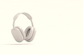 3D White Headphones