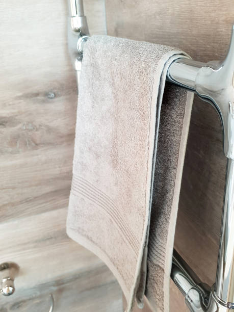 istock Towel hanging on a towel warmer 1424662753