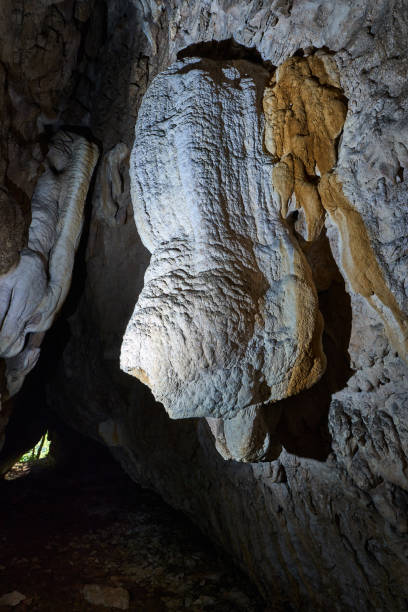 istock Interior of a cave with speleothemes 1424692041