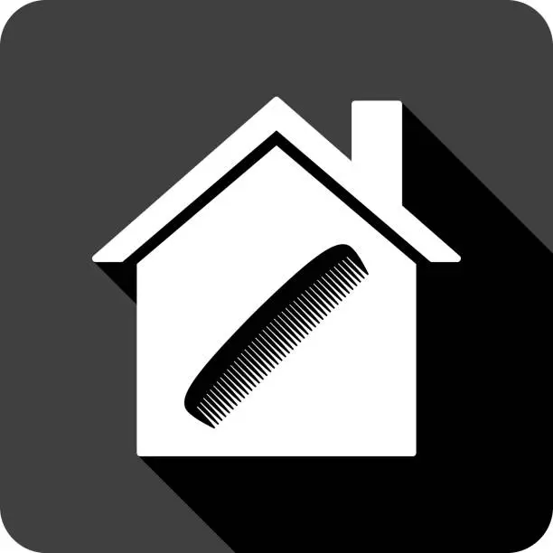 Vector illustration of House Comb Icon Silhouette