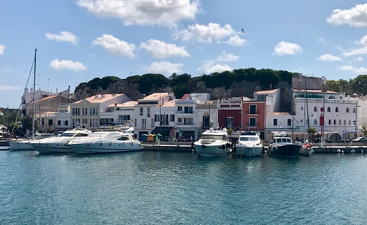 Spain- Menorca- Port Mahon ( Mao ) - panorama of the city