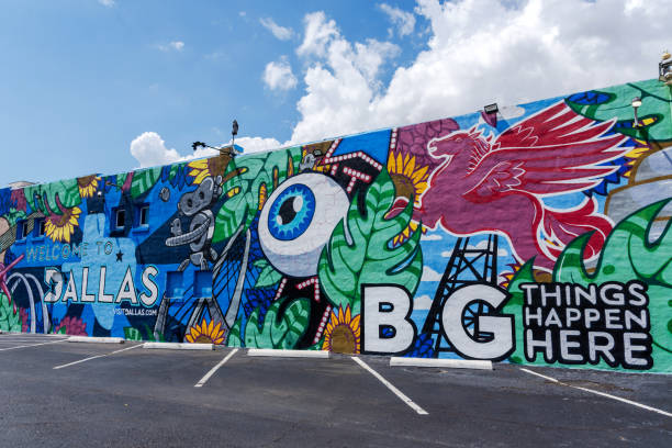 Street view from the Deep Ellum art district of Dallas, Texas.