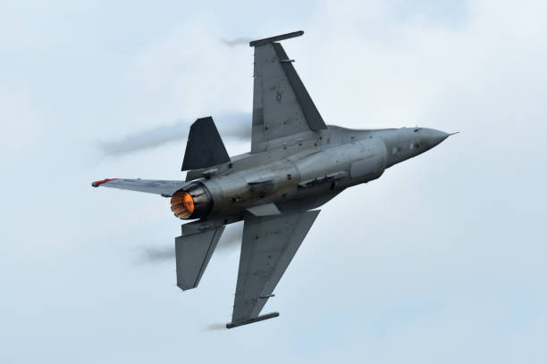 United States Air Force Lockheed Martin F-16C Fighting Falcon multirole fighter aircraft. Aomori Prefecture, Japan - September 11, 2022:United States Air Force Lockheed Martin F-16C Fighting Falcon multirole fighter aircraft. misawa japan stock pictures, royalty-free photos & images