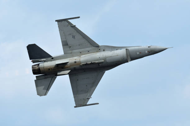 United States Air Force Lockheed Martin F-16C Fighting Falcon multirole fighter aircraft. Aomori Prefecture, Japan - September 11, 2022:United States Air Force Lockheed Martin F-16C Fighting Falcon multirole fighter aircraft. misawa japan stock pictures, royalty-free photos & images