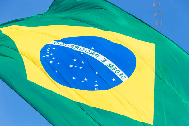 istock Brazilian flag outdoors in Rio de Janeiro. 1424742566