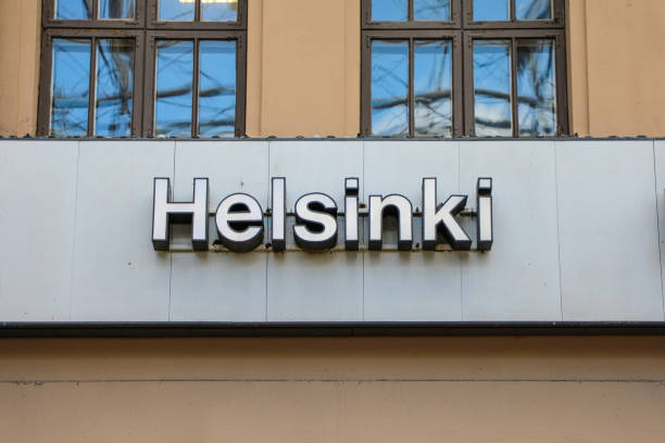 istock Helsinki sign in the central train station 1424747336