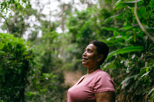 istock Mature woman contemplating nature 1424748608