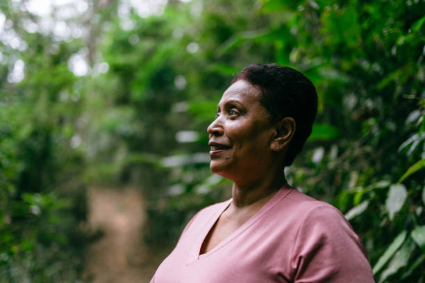 istock Mature woman contemplating nature 1424748618