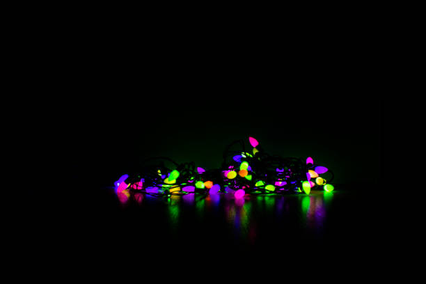 istock Christmas garland in the dark 1424762696
