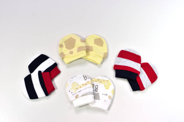 istock Baby socks isolated on white background, selective focus. 1424776469