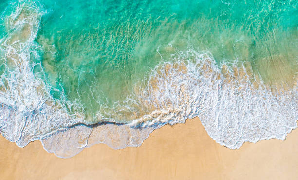 istock Aerial drone view of tropical island 1424786092