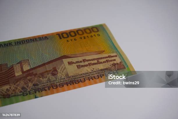 This Polymer Based Banknote Was Released By Bank Indonesia On November 1 1999 And Was The First Idr 100000 Note Issued In Indonesia On White Background Stock Photo - Download Image Now