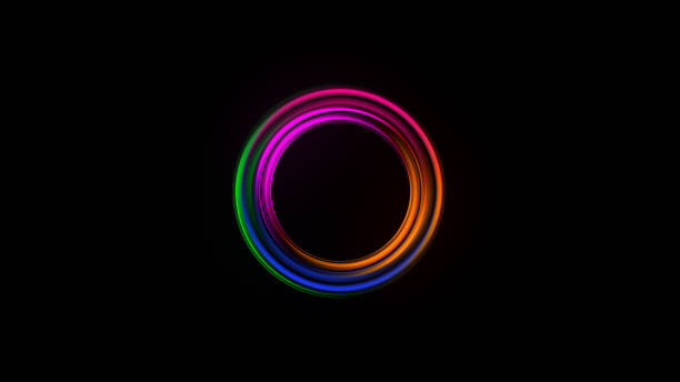 istock glowing circles, shiny abstract, bright circle background, futuristic science, illustration light, design eclipse effect, electricity glow, illuminated, magic, round shine violet, night art modern 1424789406