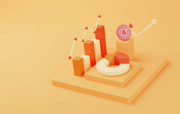 istock Business strategy planning and set goals financial with pie chart and bar graph on yellow background 1424791099