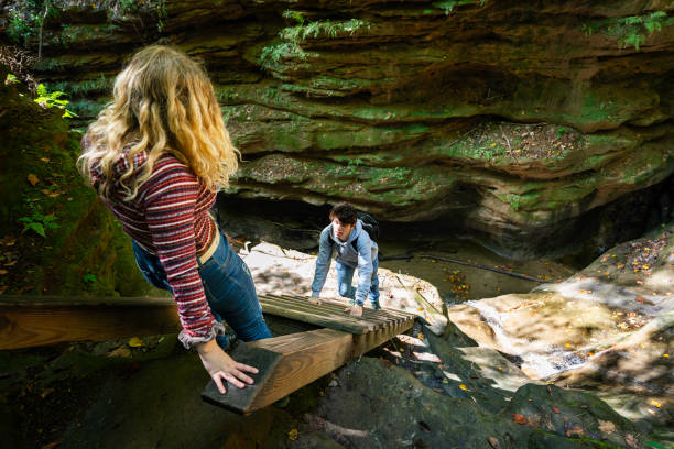 istock HIking at Turkey Run State Park, Indiana 1424793569