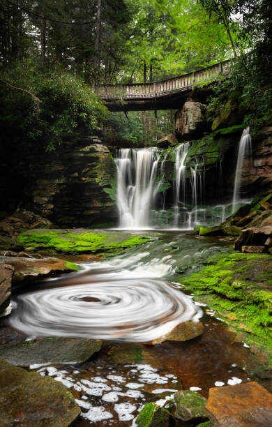 istock Swirling water at Ekala Falls in West Virginia 1424793685