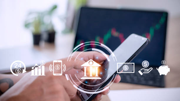 istock Online banking concept with person using a smartphone 1424793768