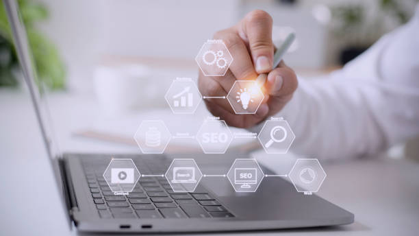 istock SEO. Search Engine Optimization. Digital online marketing andInetrmet technology concept. 1424793834