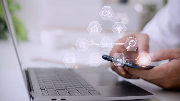 istock SEO. Search Engine Optimization. Digital online marketing andInetrmet technology concept. 1424793836