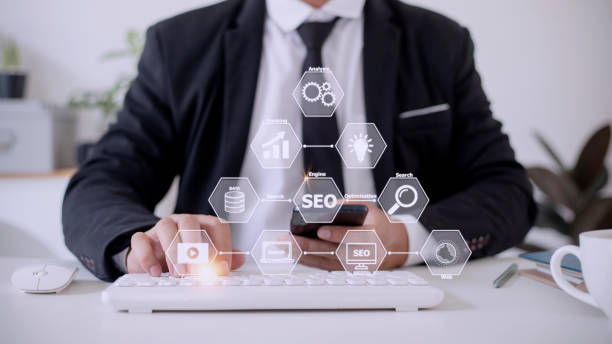 istock SEO. Search Engine Optimization. Digital online marketing andInetrmet technology concept. 1424793839