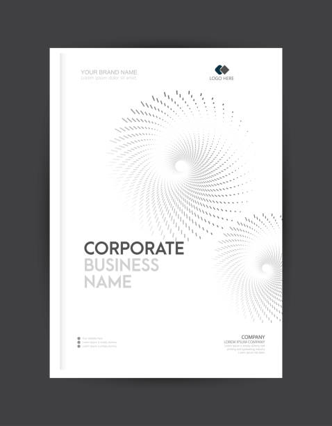 ilustrações de stock, clip art, desenhos animados e ícones de cover design template corporate business annual report brochure poster company profile catalog magazine flyer booklet leaflet. eps format - format a4