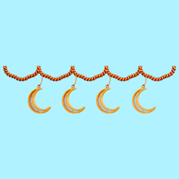 istock cartoon look moon icon 3d render concept for Ramadan Islamic 1424801518