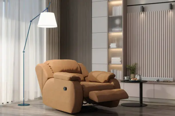 Close-up View Of Reclining Chair In Living Room