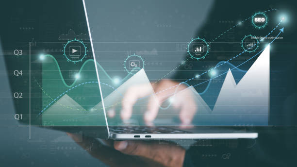 SEO Concepts Optimization Analysis Tool Search engine rankings social media sites based on results analysis data,customers use keywords to link products,business people holding laptops showing graphs herramienta de análisis de optimización de conceptos de seo clasificación de motores de búsqueda sitios de redes sociales basados en datos de análisis de resultados, clientes usan palabras clave para vincular productos, personas de negocios que sostie