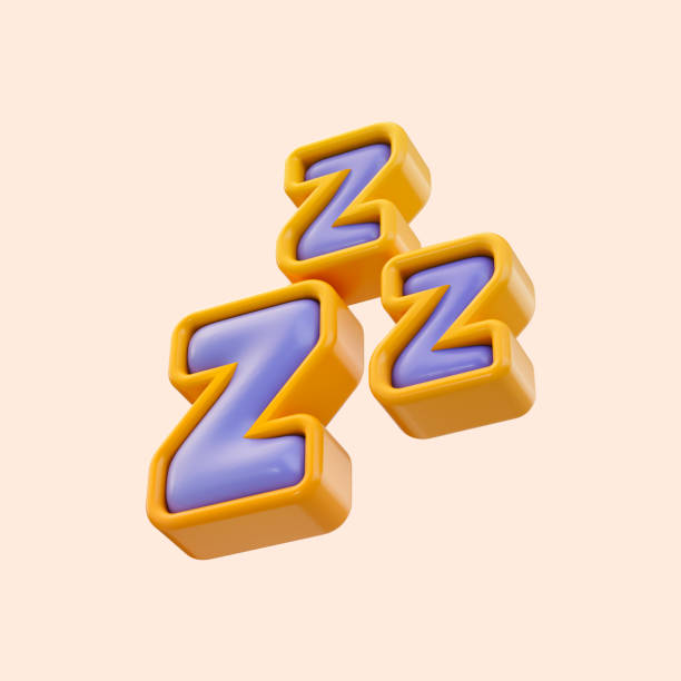 cartoon look snooze icon 3d render concept for sleeping bed tired - clock face flash fotografías e imágenes de stock