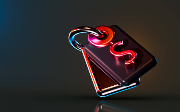 istock tag dollar sign icon on dark background 3d render concept for shopping 1424810455