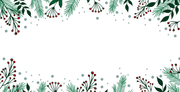 ilustrações de stock, clip art, desenhos animados e ícones de white christmas background, festive web template - vector - december