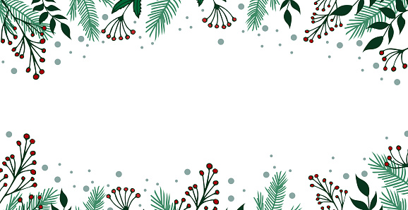 White Christmas background, festive web template - Vector illustration