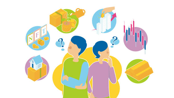 istock Men and women worried about diversified investment 1424819881