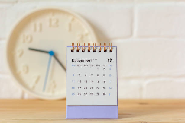 istock Hello, December.The calendar for December 2022 is on the table. 1424821637
