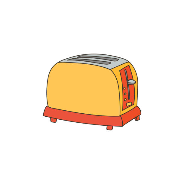 istock Toaster colorful doodle illustration in vector. Toaster colorful icon.Toaster illustration in vector. 1424823360