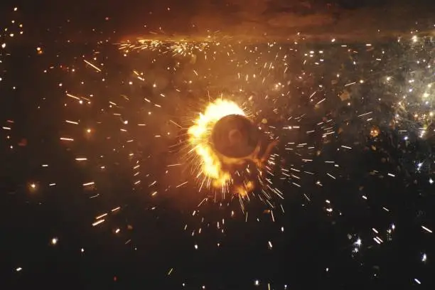 Snap of a burning cracker