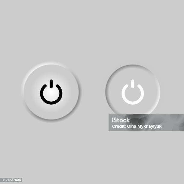 Soft Black On And Off Toggle Switch For Ui Interface Trending Vector ...