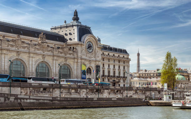 Paris Paris, France, March 30, 2017: Orsay Museum is a museum with largest collection of impressionist masterpieces, on the left bank of the Seine. It is housed in the former Gare d'Orsay railway station. essonne stock pictures, royalty-free photos & images
