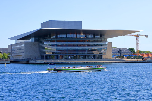 May 23 2022 - Copenhagen, Denmark: Opera House, located on the island of Holmen in central Copenhagen