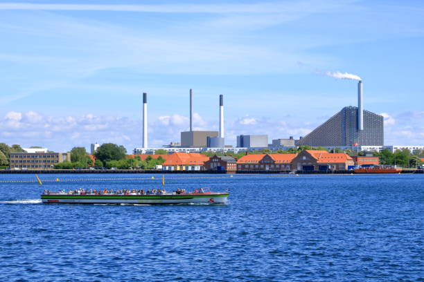 May 23 2022 - Copenhagen, Denmark: The Amager Bakke, Slope or Copenhill, incineration plant, heat and power waste-to-energy plant and recreational facility in the district of Amager