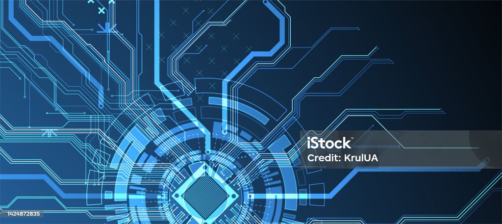Topic Cpu Abstract Background On Technological And Scientific Topics Cpu Concept ...