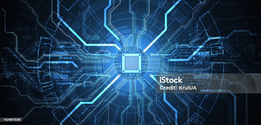 Topic Cpu Abstract Background On Technological And Scientific Topics Cpu Concept ...