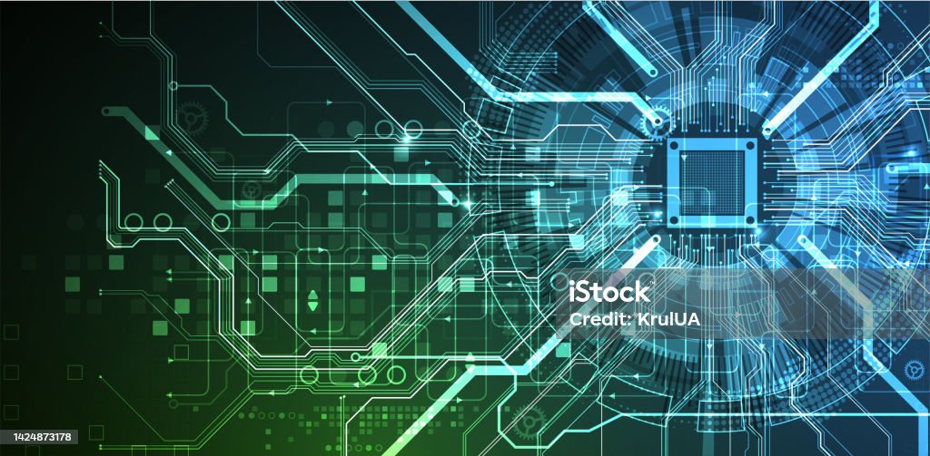 Topic Cpu Abstract Background On Technological And Scientific Topics Cpu Concept ...
