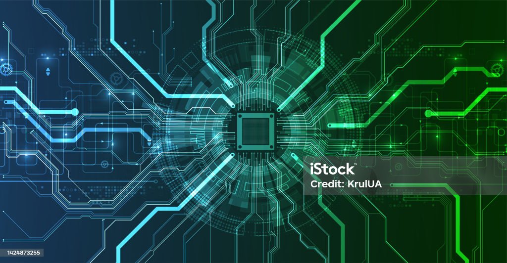 Topic Cpu Abstract Background On Technological And Scientific Topics Cpu Concept ...