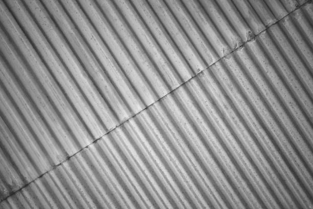 istock gray ribbed background diagonal endless lines base metal texture 1424875211