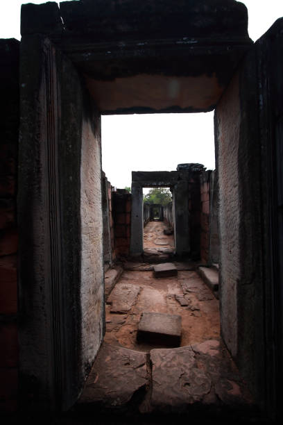 istock Phimai Historical Park landscape view through the window, Phimai District, Nakhon Ratchasima, Thailand 1424883040