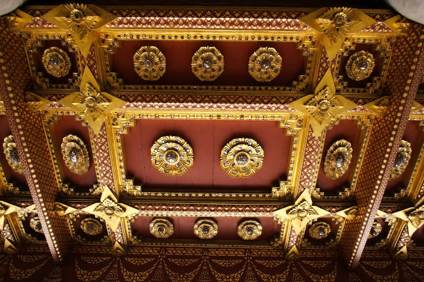 istock Ceiling art in a temple in Bangkok, Thailand 1424883351